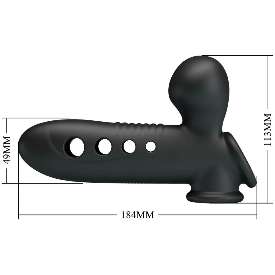 PRETTY LOVE - MANICOTTO PER PENE CRANE CON AIRBAG NERO